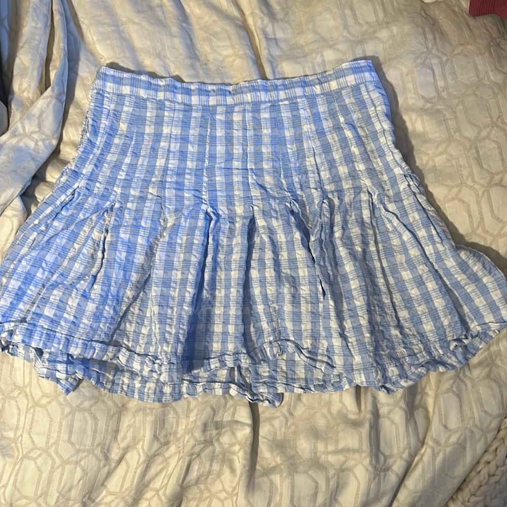 High waisted Checkered Mini Skirt